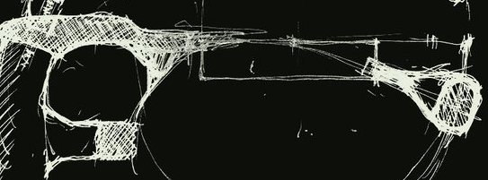 Pen sketch: final grip profile, hatched solid